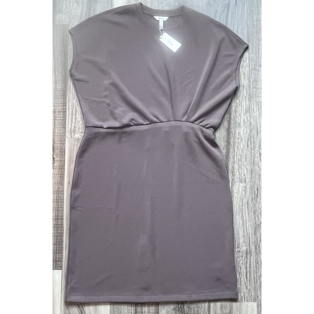 NWT Spanx Air Essentials Faux Tuck Dress Size 1X Smoke Brown Sleeveless Comfort